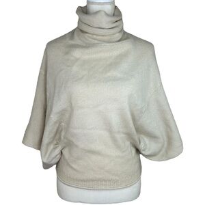 Souchi Suzi Johnson Hand-Loomed 100% Cashmere Knit Turtleneck Sweater Small USA